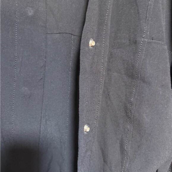 Vince Black Button-Front Jacket with Satin Trim & D-Ring Detail Size S - Picture 4 of 11